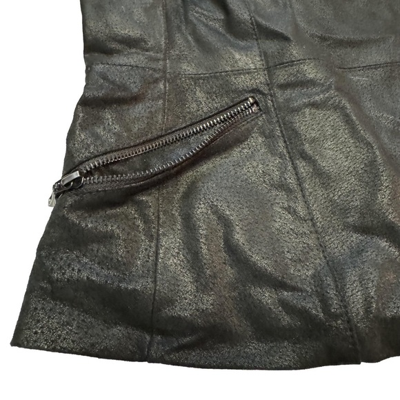 G.I.L.I. Black Leather Jacket Coat Moto Size XS Pockets Zipper on Sleeves NEW - Picture 6 of 15